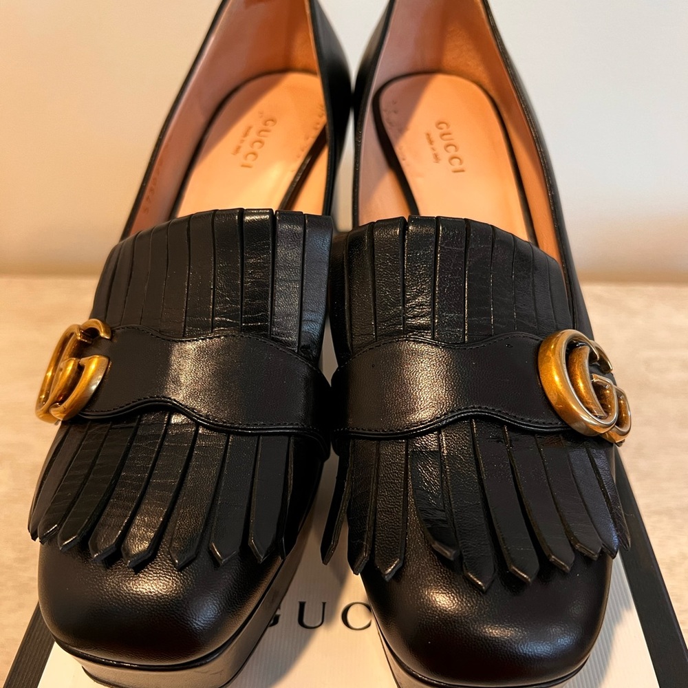 GUCCI Marmont Wedge Loafers Sz. 38